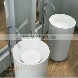 2013 New Design Bathroom Man-made Stone Pedestal Basin thumbnail-1