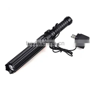 Rechargeable Telescopic Extendable 2000LM LED Self Defense Police Flash Light thumbnail-6