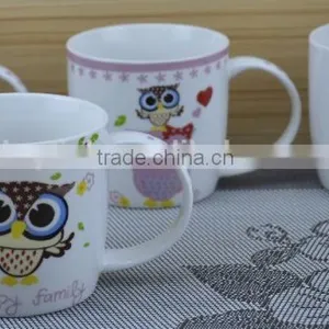 11OZ Twitter Bird Design Full Decal Print Tea Cups, Shiny Surface Porcelain Mug, KL5016-A409 thumbnail-2