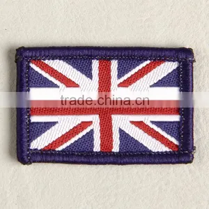 China Recognized Supplier Customs Woven Arm Badge With Flag Shaped for Special Working Uniform thumbnail-2