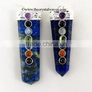 Lapis Lazuli Flat Pencil Chakra Pendant thumbnail-1