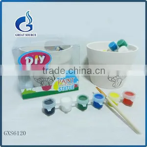 Paint By Yourself Kids' Best Intelligent Gift DIY Ceramic Flower Pot thumbnail-2