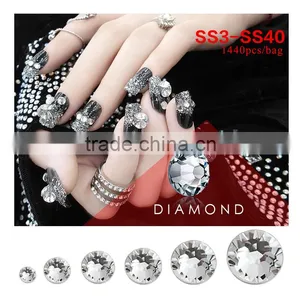 1440pcs SS3 to SS40 Clear Crystal Stone Flatback Nail Art Rhinestone thumbnail-1
