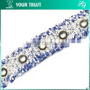 9MM Crystal Rhinestone 9MM Dome Stud Rose Pink Cotton Decorative Tassel Braid Trimming thumbnail-3