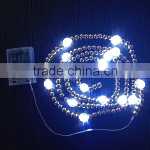 White Colorled Bead String Lights Led Pearl String Light thumbnail-1
