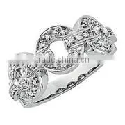 925 Silver Floral Anniversary Mounting Band Mount184 thumbnail-1