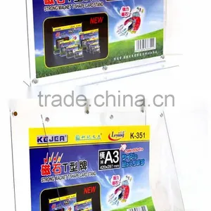High Grade T Shape A6, A5, A4 Magnetic Acrylic Sign Holder thumbnail-1