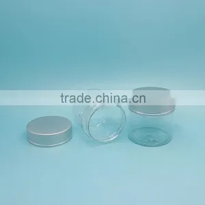 High Quality Small Plastic Jar With Aluminum Cap, 60ml 2oz Plastic Jar With Metal Cap thumbnail-5