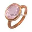 Natural Rose Quartz Hydro Gemstone Ring 2016 thumbnail-1