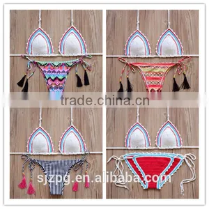 Crochet Knitted Handmade Beachwar, Popular Crochet Bikini Swimwear thumbnail-1