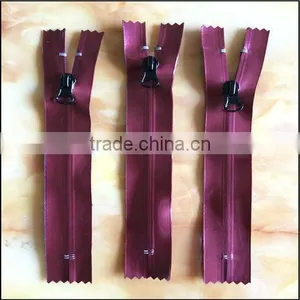 Wholesale Zippers in Rose Wine Color for Fashion Dress With OEKO-TEX CARTIFIED thumbnail-5