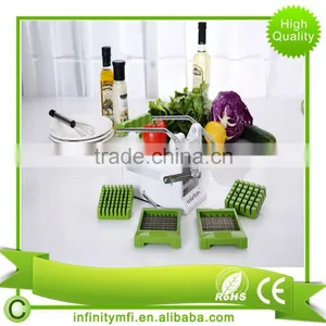 Hot Selling Potato Vegetable Chipper /Premium French Fry Cutter/Potato Slicer Includes 3-in-1 Peeler/Fruit Brush+Clean Brush thumbnail-5