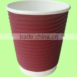 2014 New Designed High Quality Printing Ripple Paper Cups/ Disposable Triple Coffee Cup/ Double Wall Hot Drink Cup thumbnail-1