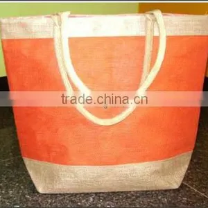 Orange Reusable Upmarket Jute Shopper thumbnail-1