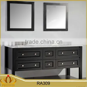 Modern Mdf Waterproof Bathroom Double Sink Vanity RA309 thumbnail-1