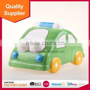Hot Selling Car Shape Piggy Bank Ceramic Money Box With Handle thumbnail-1