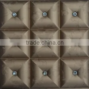 New Building Material 3d Carved Leather Fire Resistant Decorative Wall Panel/price Pvc Wall Panel thumbnail-1
