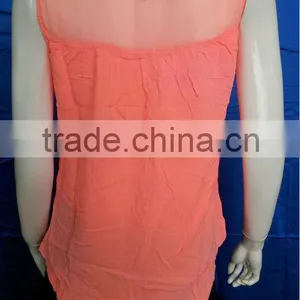 Sleeveless Round Neck Ladies Fashion Tops and Blouses thumbnail-3