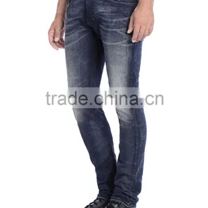 2015 Men Light Blue Stretch Denim Jeans/ Spell Check Slim Waist Skinny Pants For Men thumbnail-1
