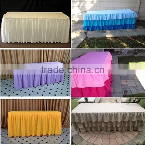 Cheap Price Polyester Table Skirt For Wedding thumbnail-1