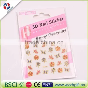 New Gold Silver Fashion Style Water Transfer Stickers 3D Design DIY Nail Art Decorations Nail Sticker Nail Decal thumbnail-5