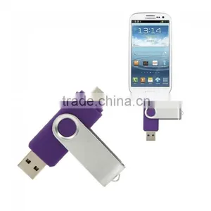 OTG Swivel Usb Flash Drive for Smartphone, Cheap Swivel OTG Usb Drive, Promotional Usb Flash Drive OTG 8GB thumbnail-1