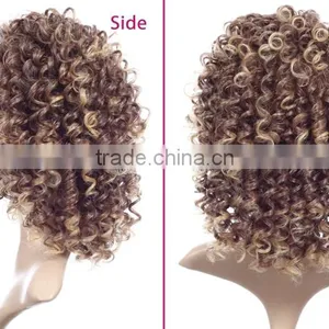 Afro Kinky Box Braid Wig Indian Women Hair Artificial Wig Synthetic Lace Front Wig thumbnail-3