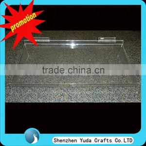 Transparent Lucite Slatwall Display Bin, Plexiglass Storage Organizer Custom thumbnail-1