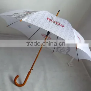 Rain or Promotional Straight Bamboo Umbrella thumbnail-1