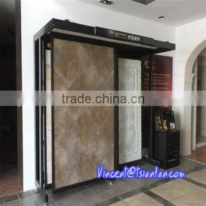CT090 Sturdy Slab Stone Ceramic Tile Display Racks With Steel thumbnail-1