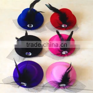 Wholesale Cheap Baby Girl Hair Decoration Mini Top Hat Clip thumbnail-1