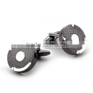 2015 Hotsale Round Metal Cufflinks With Differenc Plating Bulk Cufflinks thumbnail-5