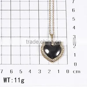 Wedding Accessories Gold Jewelry 18k Heart Shape Pendant Necklaces Costume Jewelry Set Dubai Gold Jewelry thumbnail-2