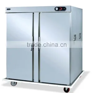 Commerical Stainless Steel Electric Hot Food Warmer Cabinet Food Warmer Cart for Sale thumbnail-3