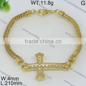 Wholesale New Gold Cross Shape Paracord Survival Bracelet thumbnail-5