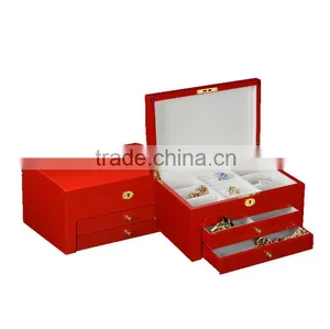Chinese Factories Wholesale Custom Luxurious Wooden Jewelry Box, Draw Out Makeup Box thumbnail-1