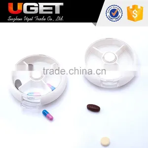 Children Plastic Portable Round Buckle up 7 Day Pill Box thumbnail-2