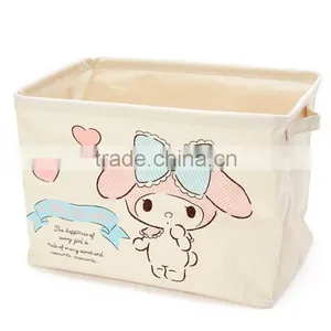 Foldable Laundry Basket Cotton Linen Toys Bin Basket Household Storage Organizer Cartoon Bottle thumbnail-4