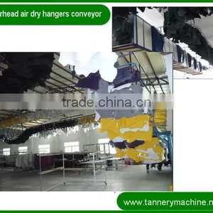 Air Dry In-line 1200 to 3000mm Steel Overhead Chain Conveyor Hangers for Leather thumbnail-1