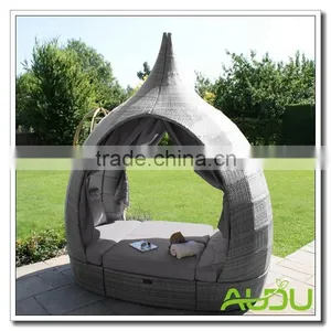Audu SUN LOUNGER BATH SEATER RATTAN WICKER DINING OUTDOOR GARDEN FURNITURE SET thumbnail-1