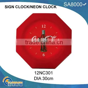 12'neon Light Wall Clock thumbnail-2