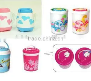 Plastic Cooler Lunch Box in Round Shape thumbnail-1