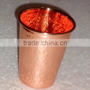 12 oz / 14 oz Pure Copper Water Glass for Ayurvedic Health Benefits Indian Copper thumbnail-1