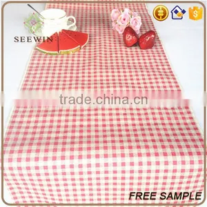 Polyester Lattice Linen Coffee Table Runner thumbnail-1