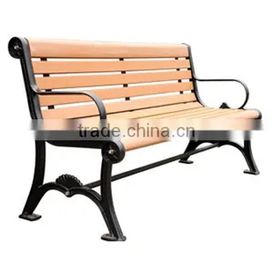 Cast Iron Legs Outdoor Wooden Bench thumbnail-4