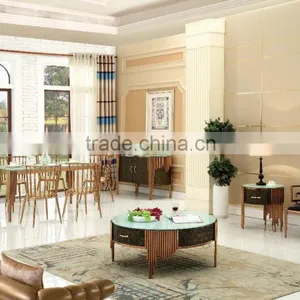 High Quality Lunxry Modern Stainless Steel Dinning Table and Chairs AH069 thumbnail-1
