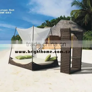 Wicker PE Rattan Handcraft BM-583 Beach Sunbed Outdoor thumbnail-1