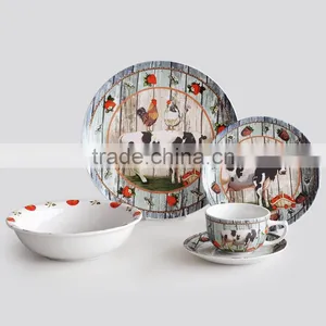 20pcs Ceramic Dinnerware Set With Christmas Design thumbnail-3