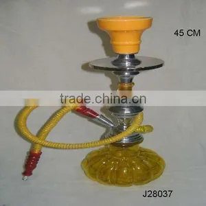 Coloured Glass Hookah With Metal and Ceramic Parts thumbnail-1