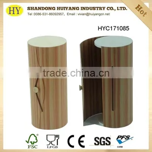 Custom Unfinished Birch Cylinder Wood Wine Box thumbnail-2